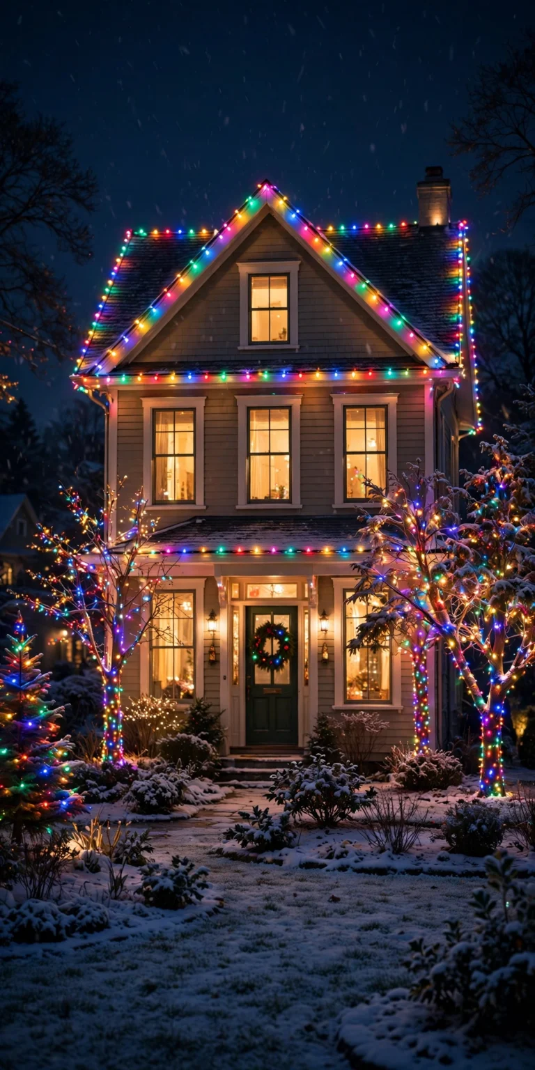 17 Colored Christmas Lights on House Exterior Ideas for 2026
